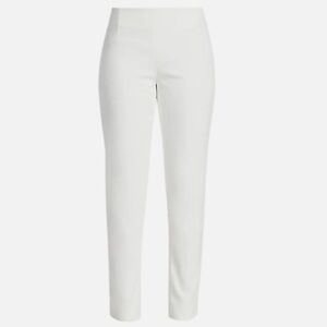 Lela Rose the Pearl Lynn Ponte Pants Womens 0 White Stretch High Rise